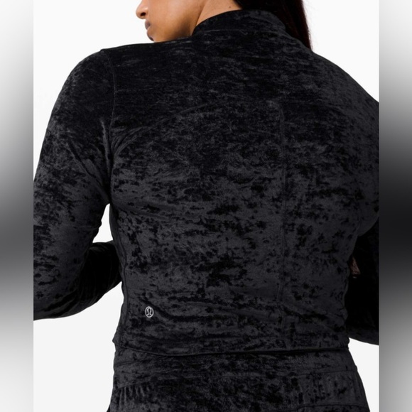 ✨SPECIAL EDITION✨Lululemon All Aligned Mock Neck Long Sleeve *Crushed Velvet BLK - Picture 4 of 7